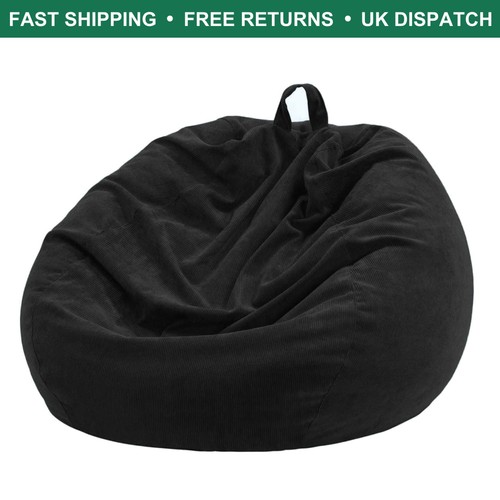 Washable black bean bag chair - bag,