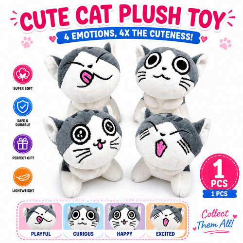 Cute cat plush - cute,