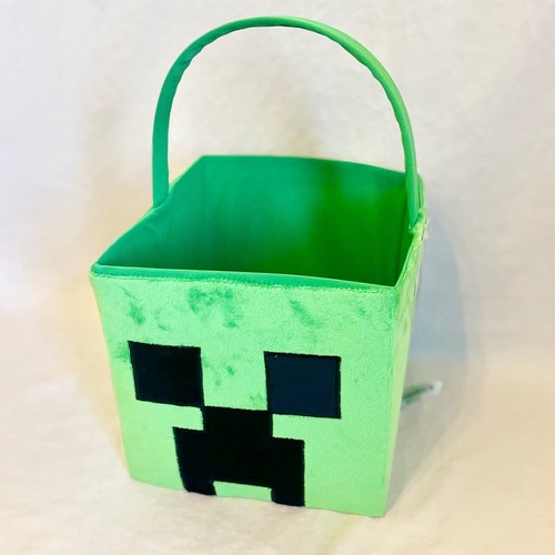 Minecraft creeper plush - creeper, basket
